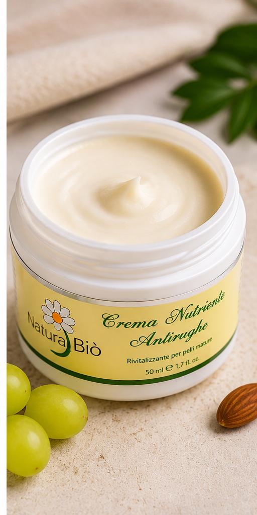 Crema Nutriente  Antirughe con Acido Ialuronico ed Elastina 50 ml