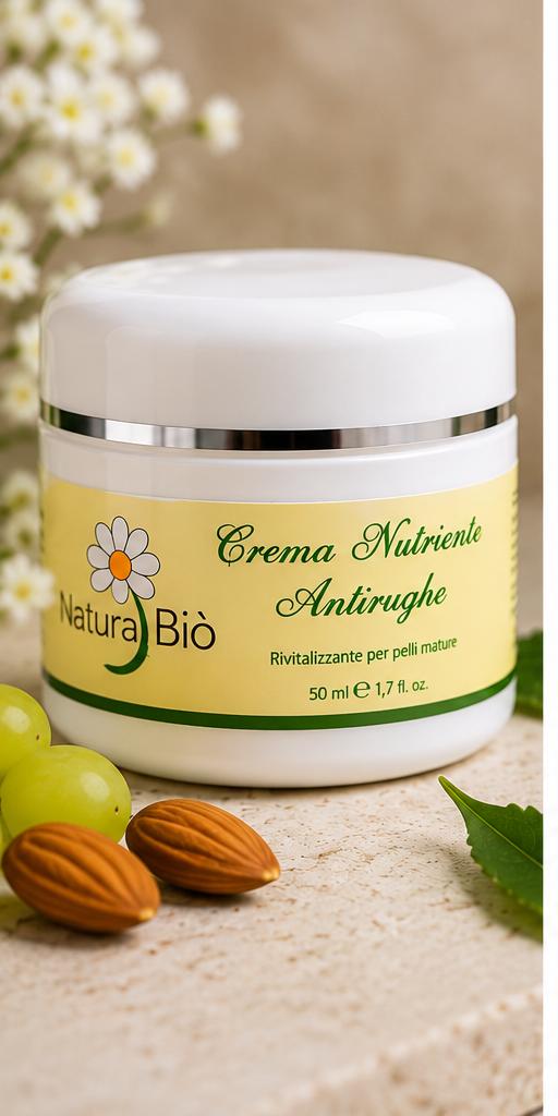 Crema Nutriente  Antirughe con Acido Ialuronico ed Elastina 50 ml